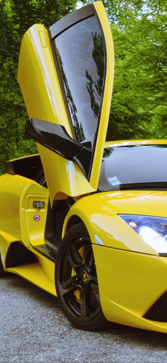 lamborghini murcielago lp640, lamborghini murcielago, lamborghini, sports car, yellow