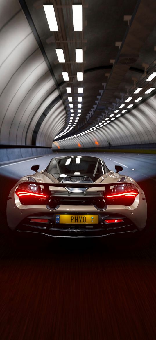 mclaren 720s, mclaren, car, sports car, tunnel