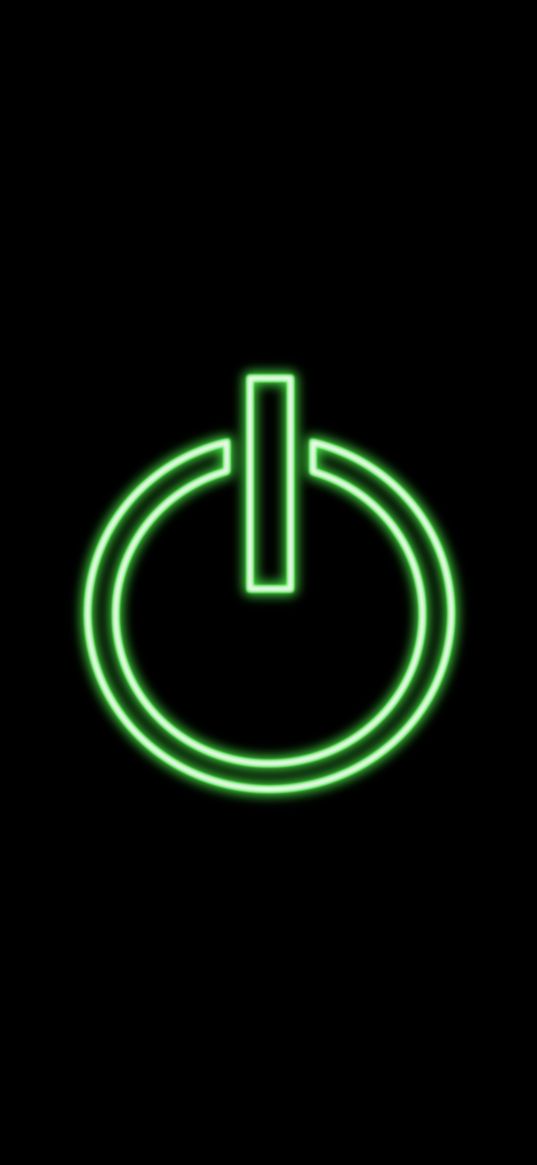 neon, power button, button, power symbol