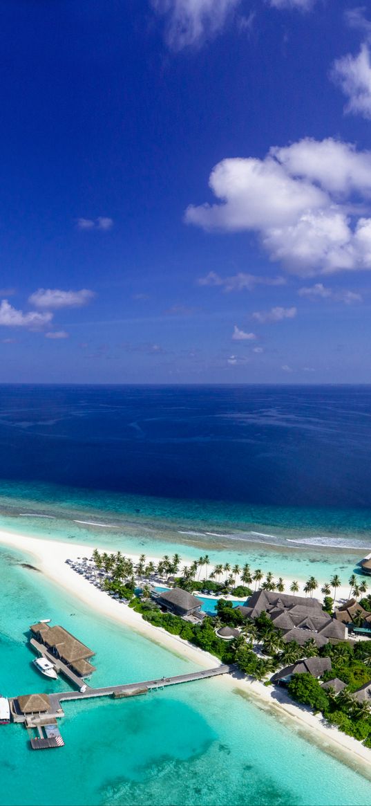 island, ocean, aerial view, tropics, vacation, paradise