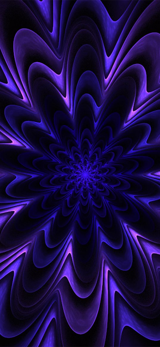 fractal, patterns, purple, wavy, volumetric