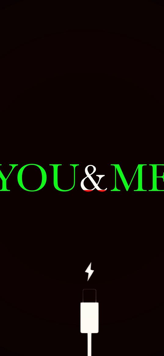 you, me, charging, relationship, inscription, meaning