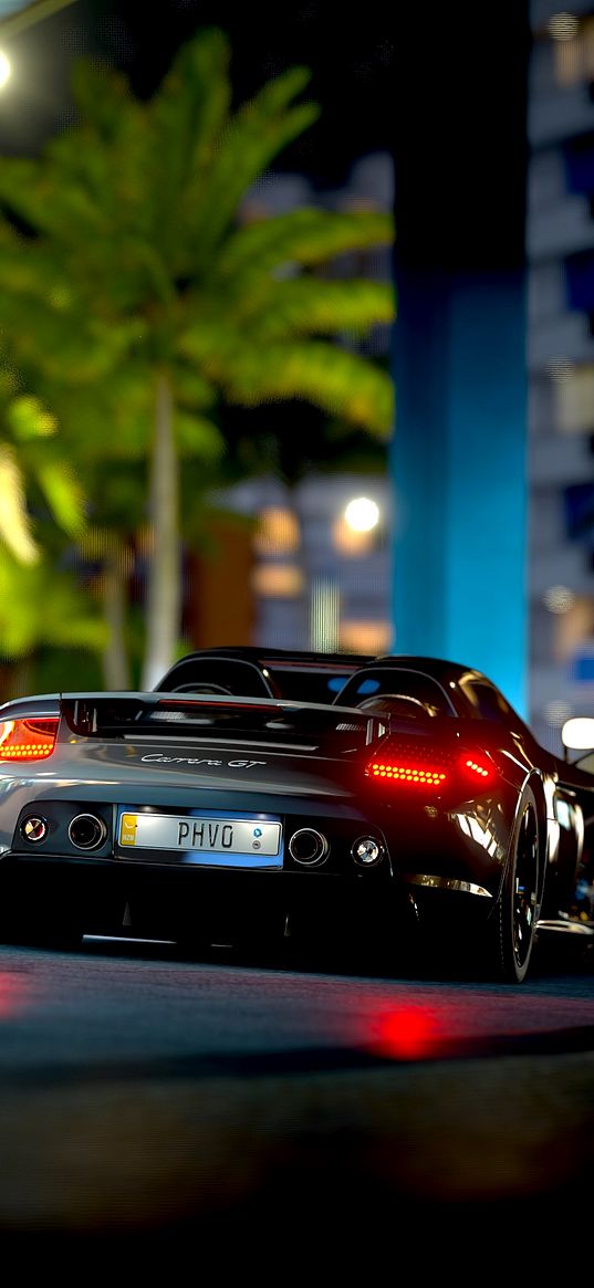 porsche carrera gt, porsche carrera, porsche, sports car, supercar, race, light