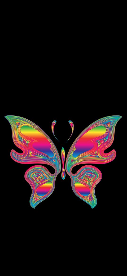 butterfly, shine, multicolored, chromatic, prismatic