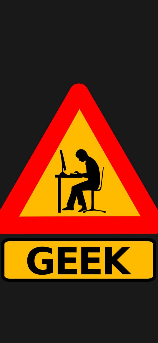 geek, sign, computer, vector, inscription