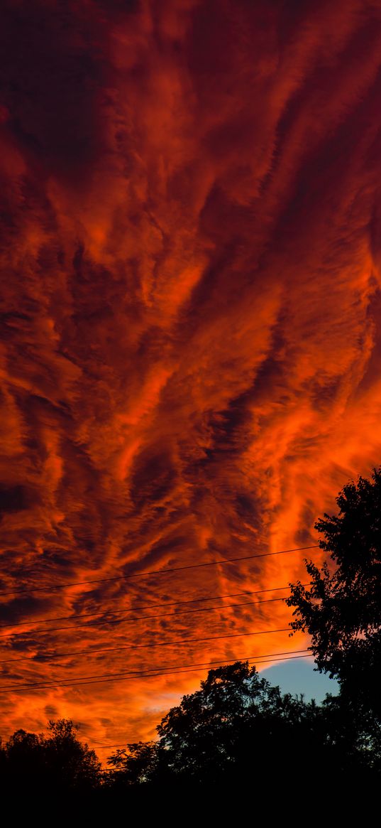 sunset, clouds, porous, dark