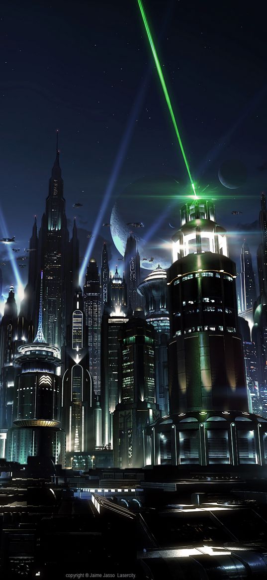 futurism, art, laser, light, city lights