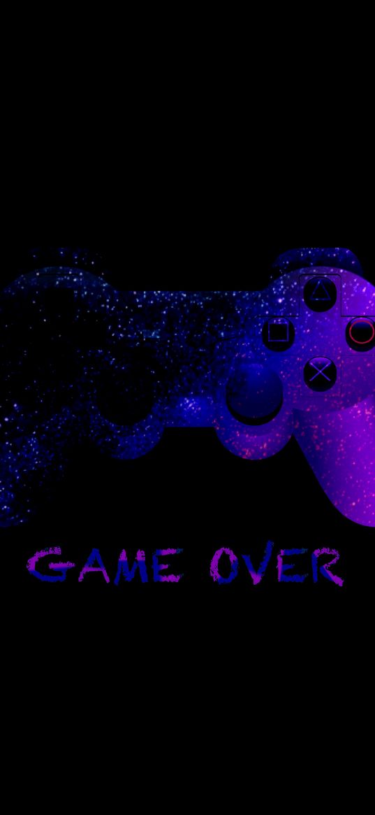 game over, joystick, controller, gamepad, neon