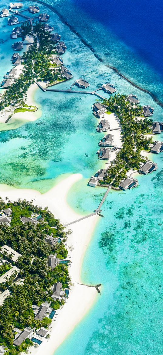 island, ocean, aerial view, coast, paradise, tropics