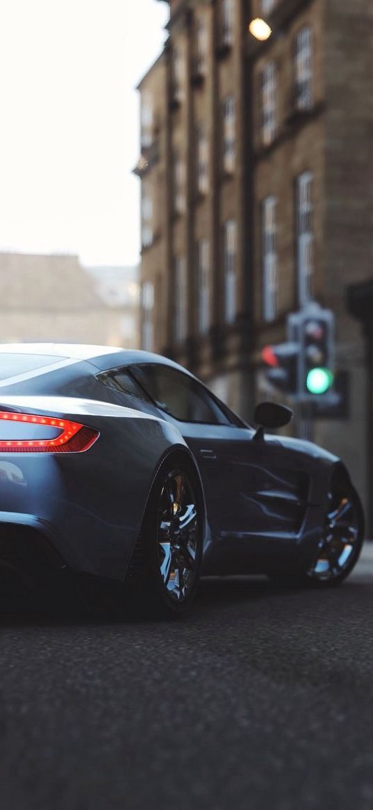 aston martin one 77, aston martin, sports car, side view