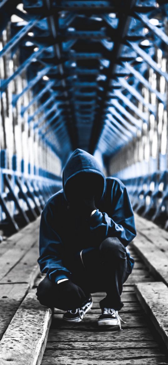 guy, hood, anonymous, tunnel, urban, faceless