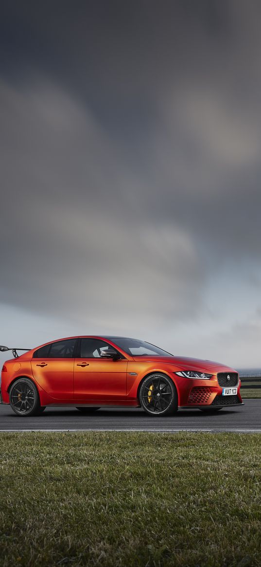 jaguar xe sv project 8, jaguar, road, side view