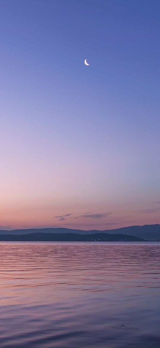 lake, dawn, horizon, ural, russia