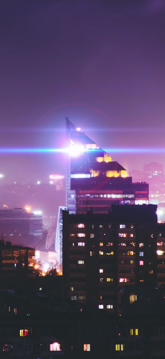 night city, city lights, skyline, yekaterinburg, russia