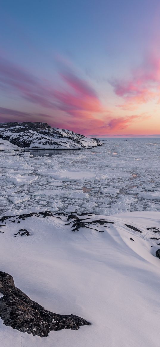 ice, ocean, snow, kulusuk, greenland