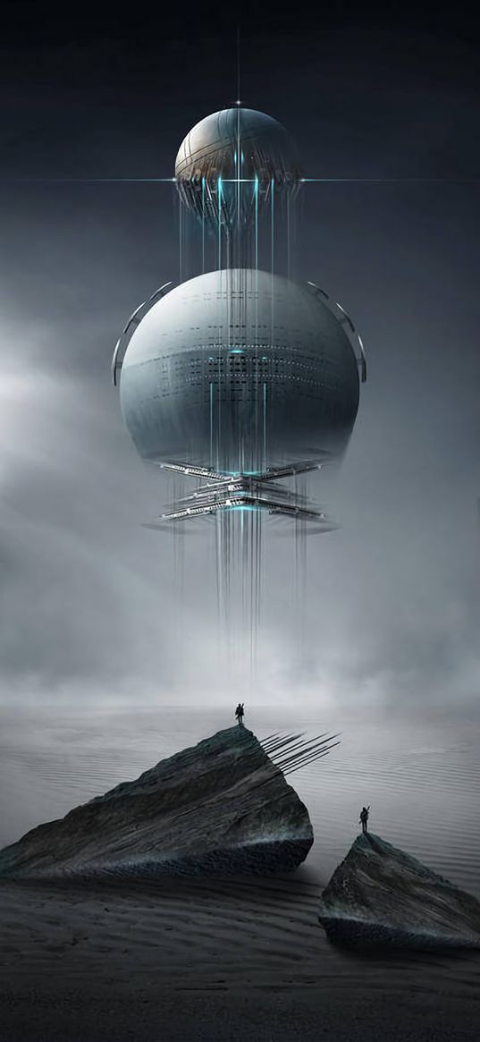 ufo, art, planet, futurism, sci-fi