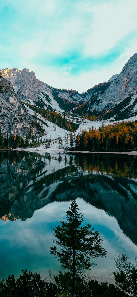 mountains, lake, landscape, banff, national park, canada