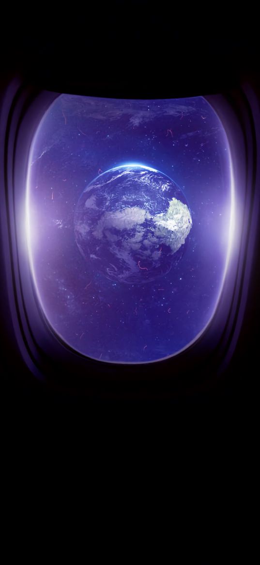 porthole, planet, space, window