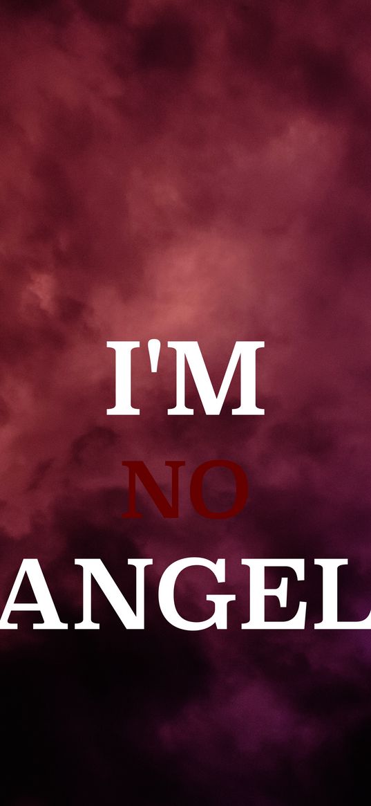 angel, inscription, dark, phrase, text, clouds