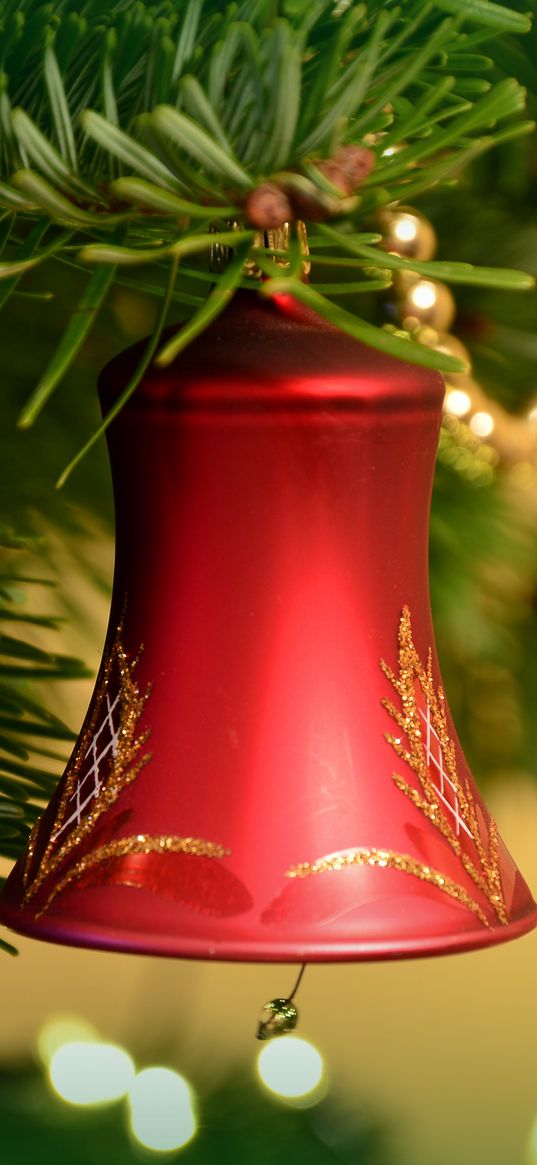 bell, new year, christmas, christmas decoration, christmas tree