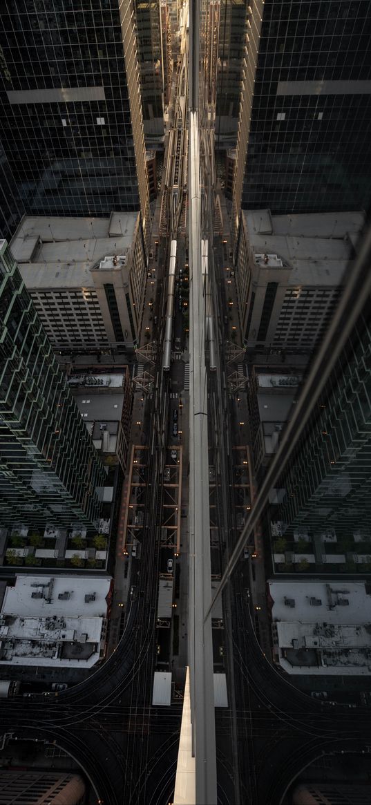 skyscrapers, aerial view, architecture, buildings, city