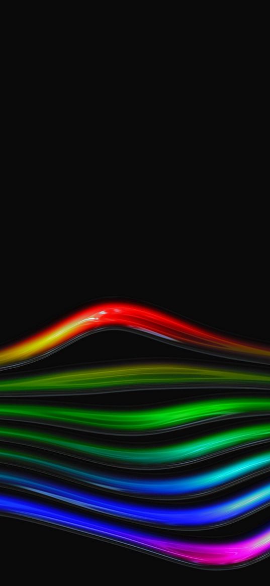 curved, line, rainbow, glass, bright, tube