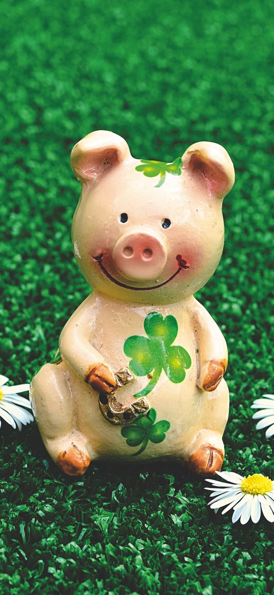 pig, figurine, luck, symbol, 2019