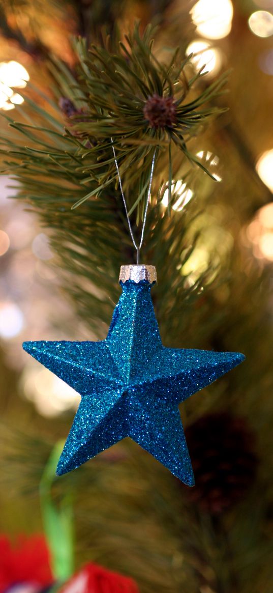 christmas toy, star, branch, new year, christmas