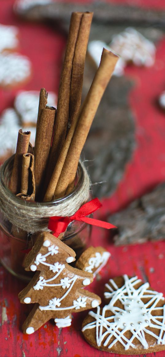 cookies, new year, christmas, christmas tree, heart, cinnamon