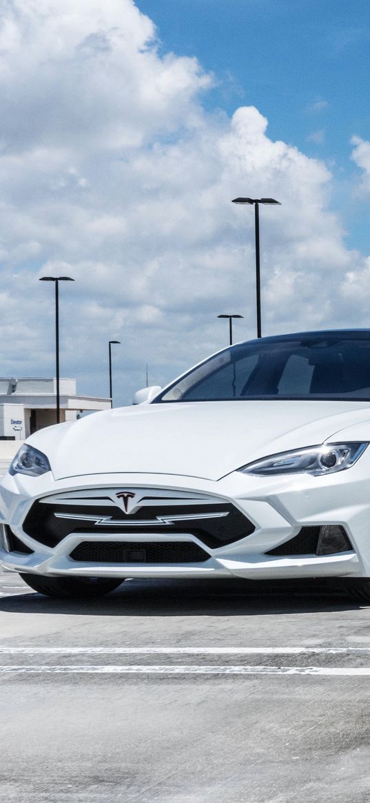 tesla model s, tesla, white, luxury