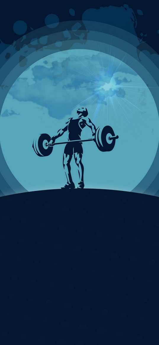 weightlifter, sport, barbell, art, vector