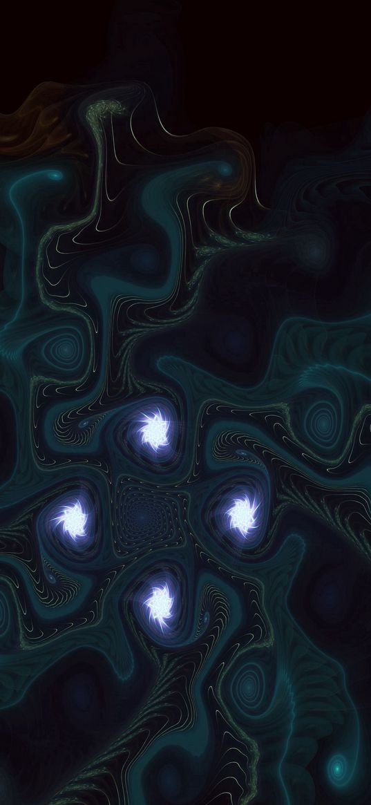 fractal, patterns, dark, twisted, curved, abstraction