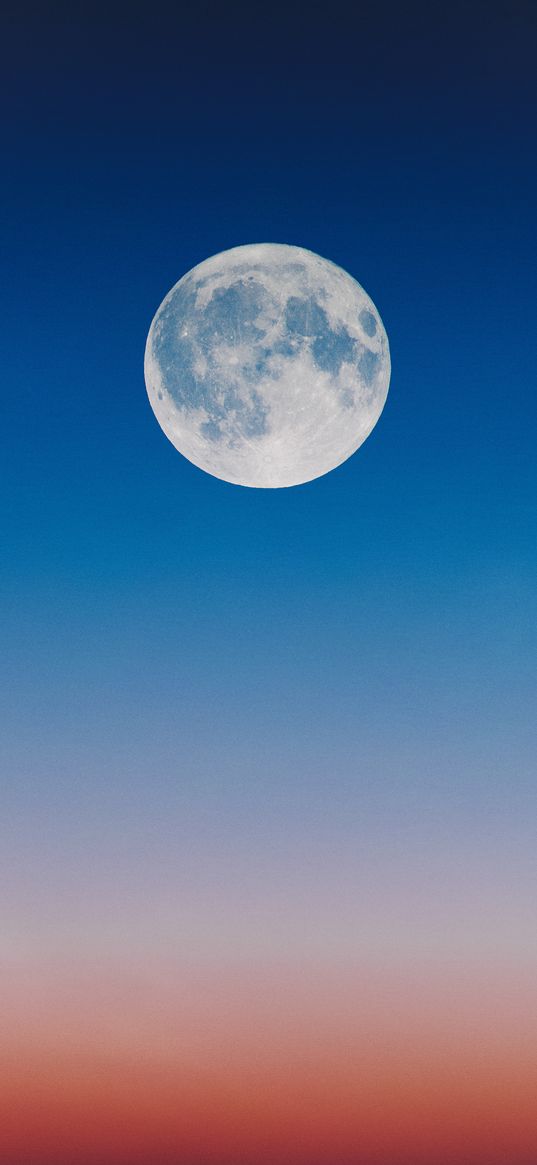 full moon, moon, sky, gradient, satellite