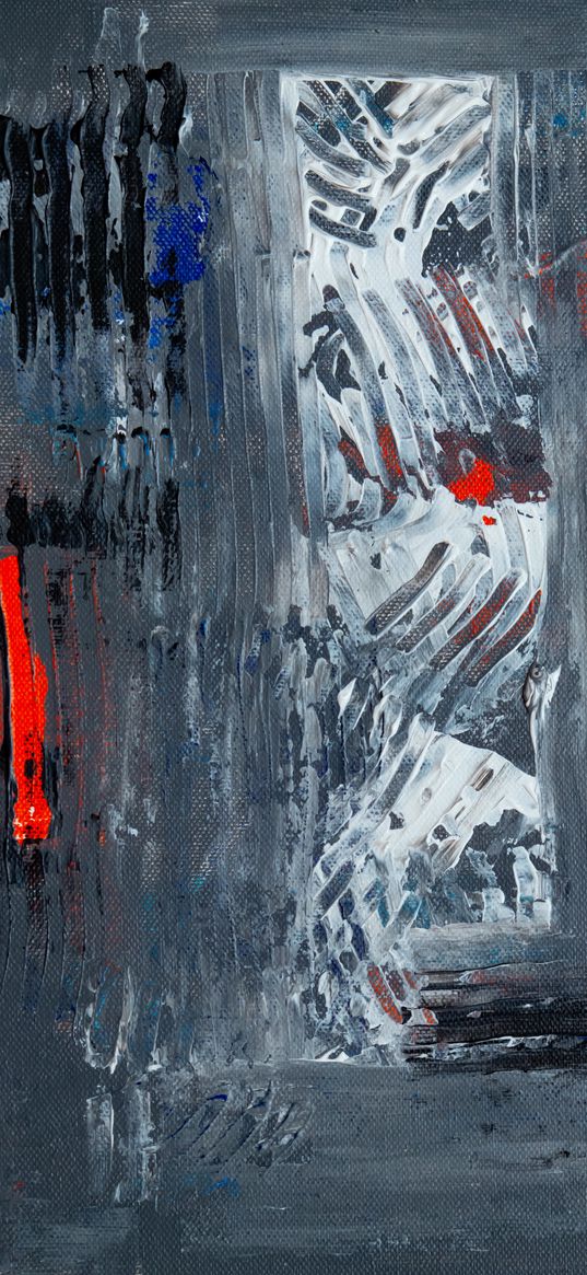 paint, lines, abstraction, chaotic, bumps, gray, red