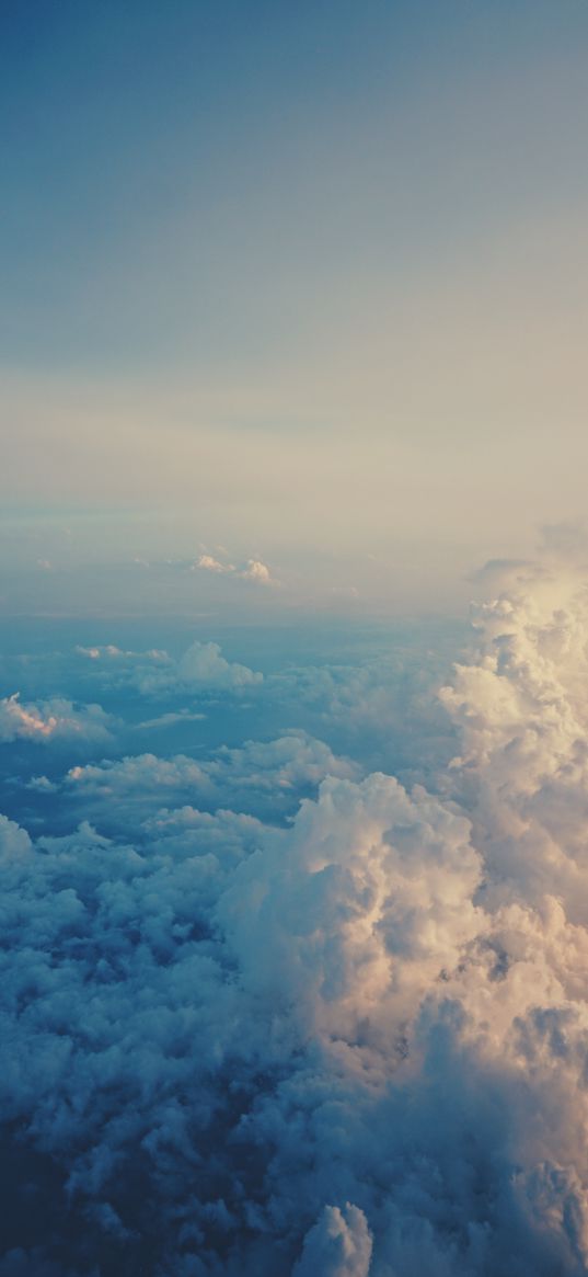 clouds, sky, porous, air, flight