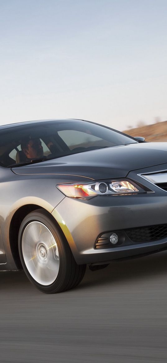 acura, ilx, 2012, brown, motion, speed, front view, track, sedan, style, cars, nature