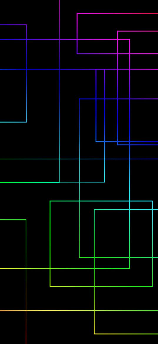 lines, connections, multicolored, glow