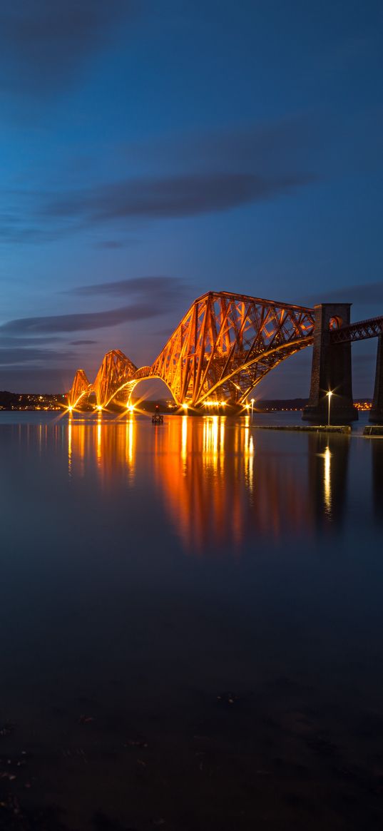 bridge, architecture, backlight, forth road bridge, edinburgh, fife