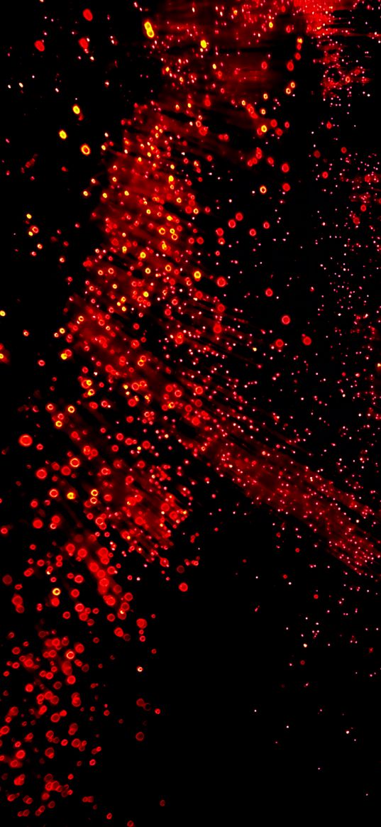 shine, circles, optical fiber, spots, red