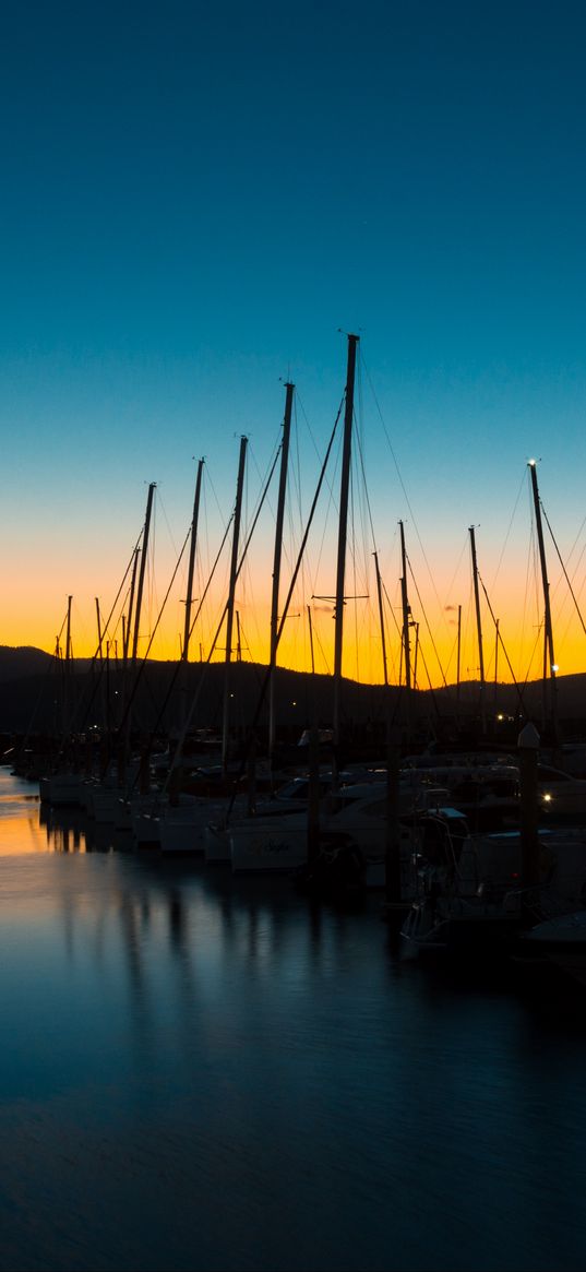 pier, dock, boat, sunset, sky