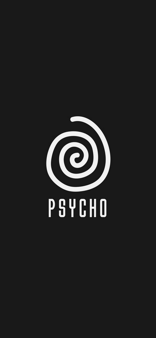 psycho, inscription, spiral, rotation