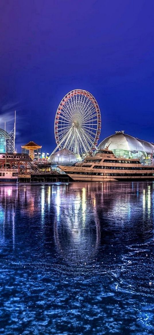 house, fires, vehicles, boats, dock, night, hdr