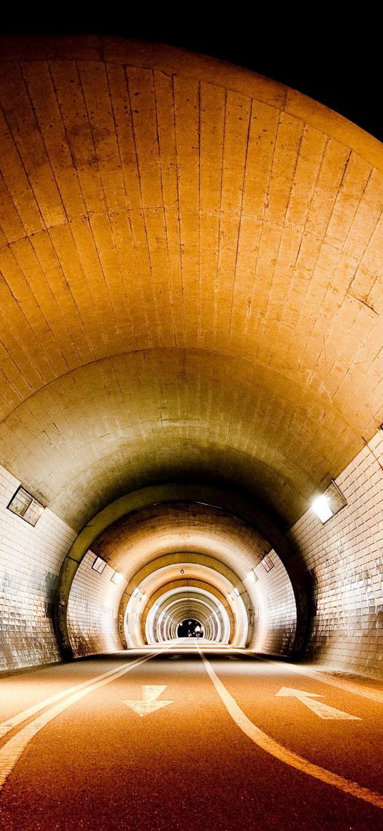 lamps, lighting, road, light, graffiti, tunnel