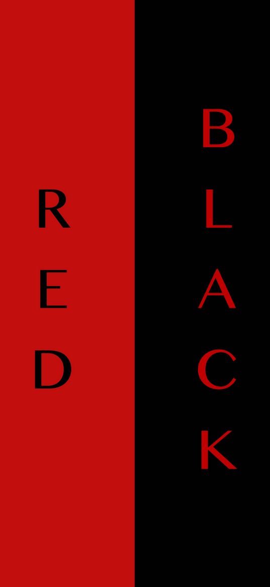 red, black, color, words