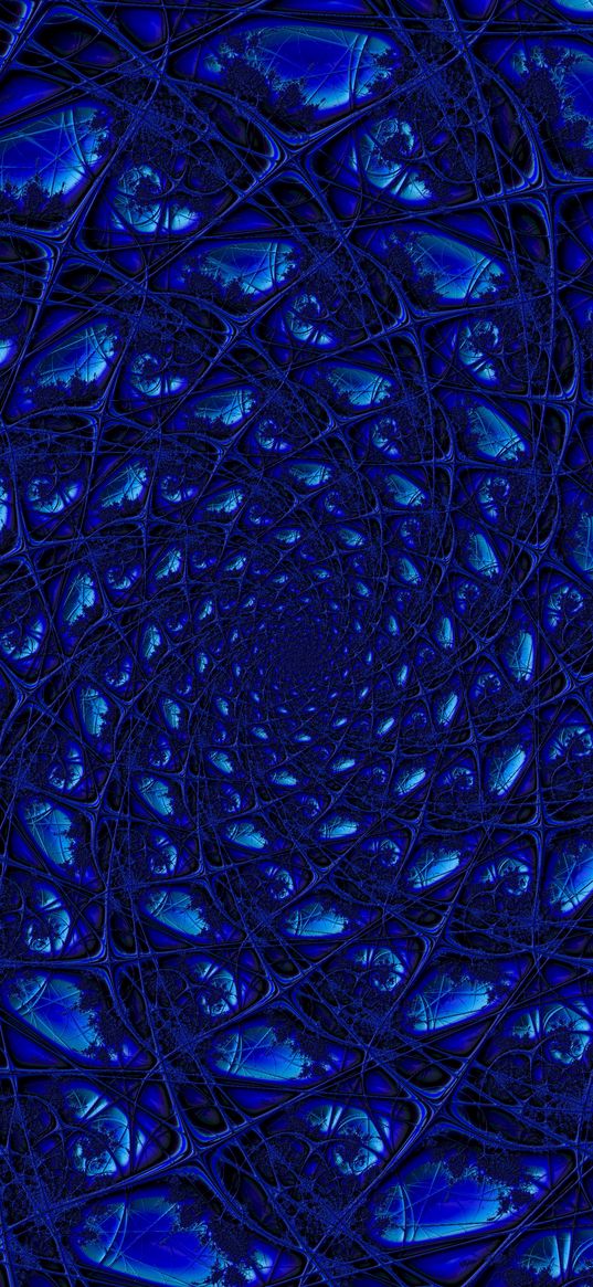 mesh, blue, rotation, fractal, shape