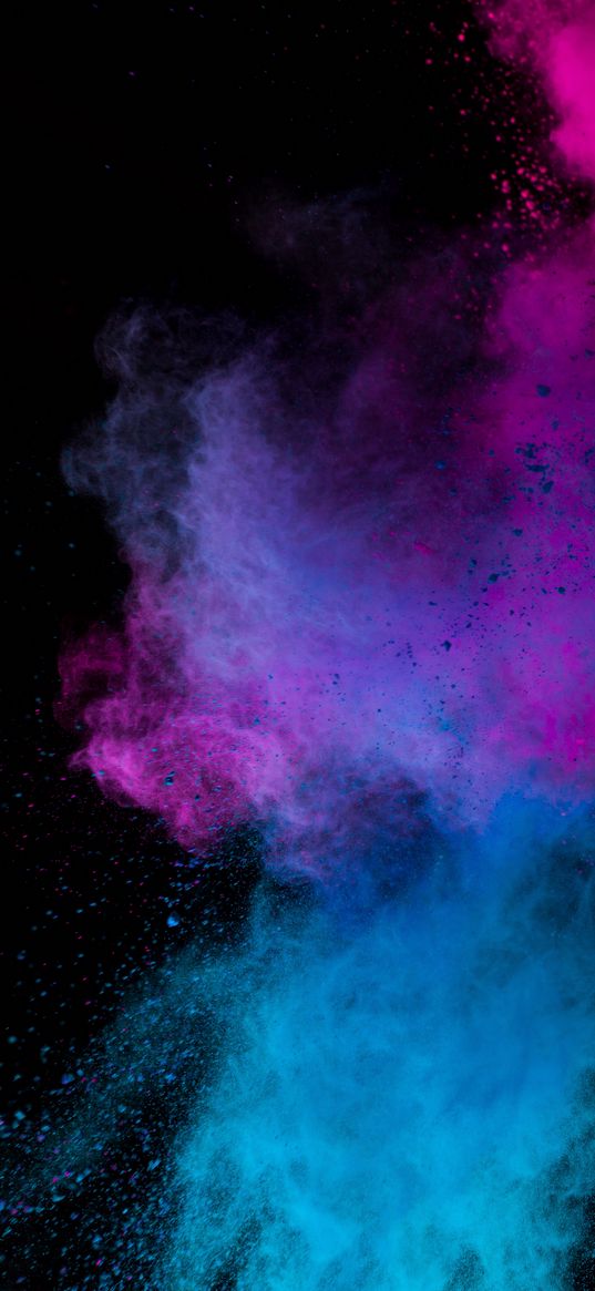 paint, holi, multicolored, particles