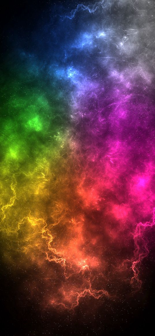 nebula, colorful, energy, cosmic, flash, lightning