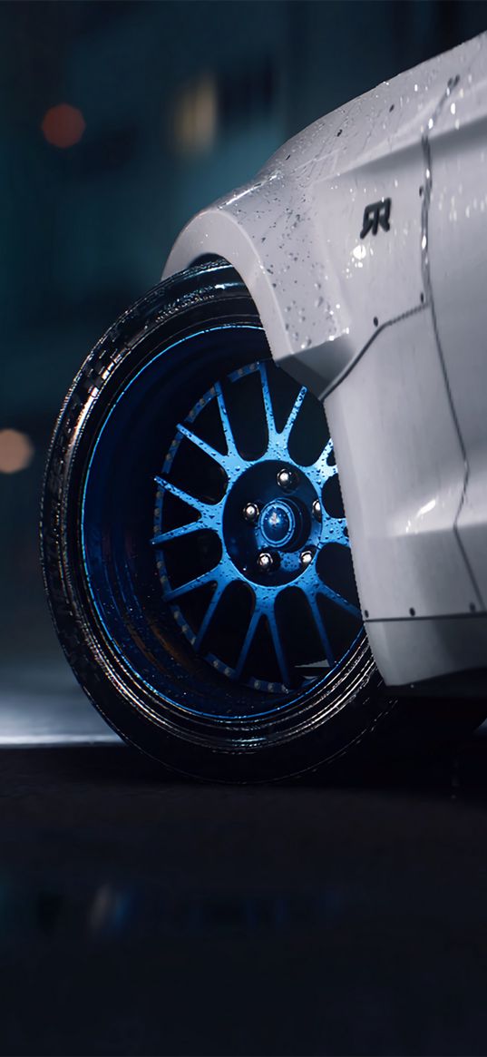 mustang gt, mustang, wheel, drive, sports car, white, closeup