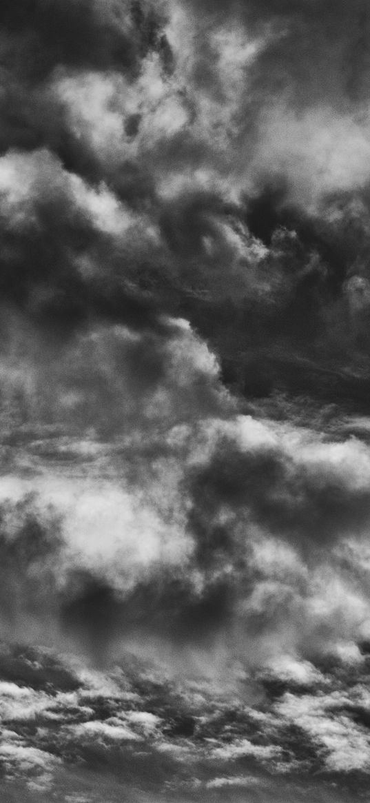 clouds, sky, bw, thick