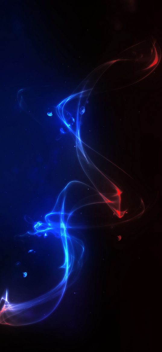 energy, glow, abstraction, blue, red